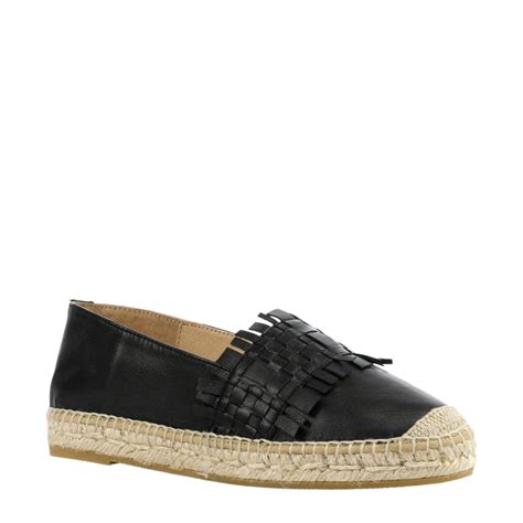 espadrilles zwart leer